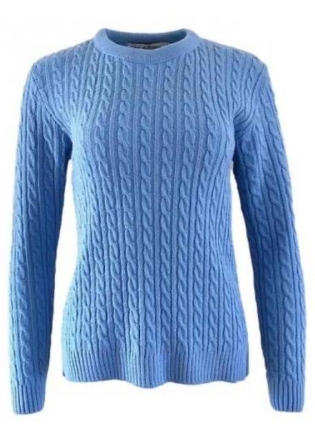 Emma Sky Blue Cable Jumper